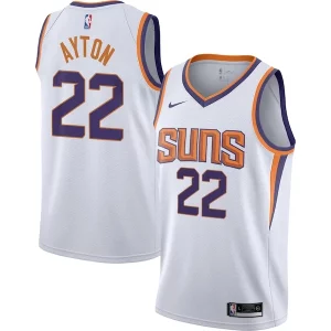 Deandre Ayton Stylish Phoenix Suns Nike Youth Swingman Jersey Association Edition White/Purple Must - Have for Jerseys Lovers
