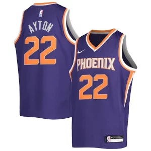 Deandre Ayton Trendy Phoenix Suns Nike Youth Swingman Jersey Icon Edition Purple/White Must - Have for Jerseys Lovers