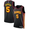 Dejounte Murray Atlanta Hawks Elegant Jordan Brand Unisex Swingman Jersey Statement Edition Black Perfect for Game Day