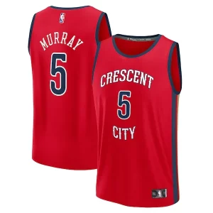 Dejounte Murray New Orleans Pelicans Youth Fast Break Replica Player Jersey Statement Edition Red Gorgeous Must - Have for Jerseys Lovers