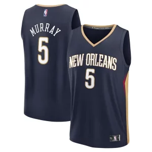 Dejounte Murray New Orleans Pelicans Youth Fast Break Replica Player Jersey Stylish Icon Edition Navy Must - Have for Jerseys Lovers