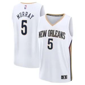 Dejounte Murray New Orleans Pelicans Fast Break Replica Eye - catching Player Jersey Association Edition White Perfect for Game Day