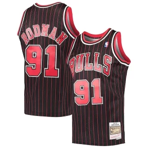 Dennis Rodman Chicago Bulls Hardwood Classics Trendy Swingman Jersey Black Ideal for Collectors