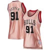 Dennis Rodman Chicago Bulls Women's 75th Anniversary Rose Gold 1997 Fabulous Swingman Jersey Pink Great for Fans