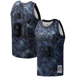 Dennis Rodman Chicago Premium Bulls Hardwood Classics 1995/96 Tie Dye Swingman Jersey Black Must - Have for Jerseys Lovers