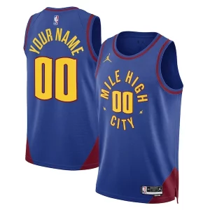 Denver Nuggets Jordan Brand Unisex 2022/23 Swingman Custom Jersey Unique Statement Edition Blue Perfect for Game Day