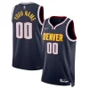 Denver Nuggets Nike 2021/22 Diamond Swingman Custom Jersey Chic Icon Edition Navy Perfect for Game Day