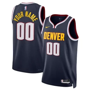 Denver Nuggets Nike Eye - catching Unisex Swingman Custom Jersey Navy Icon Edition Great for Fans