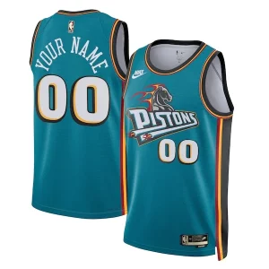 Detroit Chic Pistons Nike Unisex 2022/23 Custom Swingman Jersey Classic Edition Teal for Basketball Enthusiasts