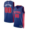 Detroit Pistons Fabulous Nike 2021/22 Diamond Swingman Custom Jersey Icon Edition Blue Must - Have for Jerseys Lovers