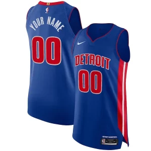Detroit Pistons Nike Authentic Custom Jersey Eye - catching Blue Icon Edition for Basketball Enthusiasts
