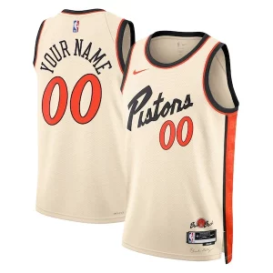 Detroit Pistons Nike Unisex 2024/25 Custom Swingman Jersey City Edition Unique White Perfect for Game Day