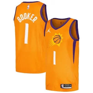 Devin Booker Phoenix Suns Eye - catching Jordan Brand Swingman Player Jersey Statement Edition Orange Perfect for Game Day