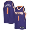 Devin Booker Phoenix Suns Nike Elegant Youth 2021/22 Diamond Swingman Jersey Icon Edition Purple Ideal for Collectors