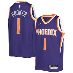 Devin Booker Phoenix Suns Nike Elegant Youth 2021/22 Diamond Swingman Jersey Icon Edition Purple Ideal for Collectors