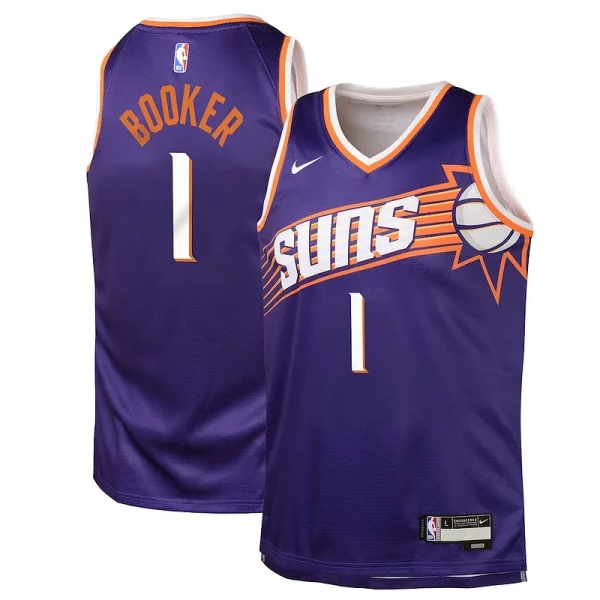 Devin Booker Phoenix Eye - catching Suns Nike Youth Swingman Jersey Icon Edition Purple Perfect for Game Day