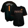 Devin Booker Phoenix Suns Profile Big & Tall Name & Number Button Premium Up Jersey Black Ideal for Collectors