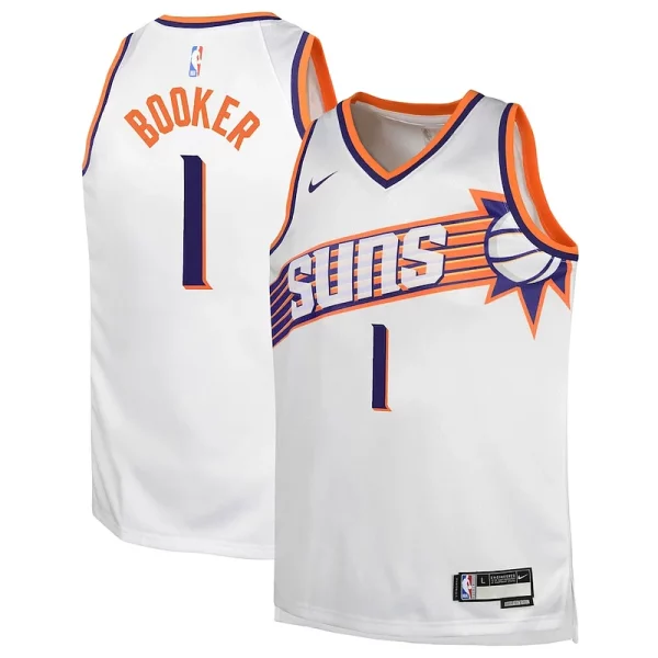 Devin Booker Phoenix Suns Nike Youth Gorgeous Swingman Jersey Association Edition White Must - Have for Jerseys Lovers