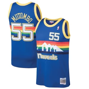 Dikembe Mutombo Denver Nuggets Eye - catching 1991/92 Hardwood Classics Swingman Jersey Blue Perfect for Game Day