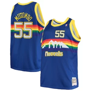 Dikembe Mutombo Unique Denver Nuggets 1991/92 Big & Tall Hardwood Classics Swingman Jersey Royal Great for Fans