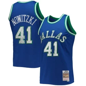 Dirk Nowitzki Dallas Mavericks 1998/99 Hardwood Classics NBA 75th Anniversary Diamond Swingman Jersey Blue Unique Perfect for Game Day
