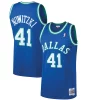 Dirk Nowitzki Dallas Mavericks 1998/99 Hardwood Classics Swingman Jersey Gorgeous Blue Great for Fans