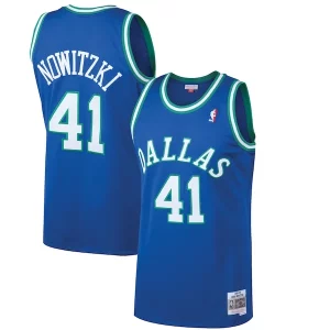 Dirk Nowitzki Dallas Mavericks 1998/99 Hardwood Classics Swingman Jersey Gorgeous Blue Great for Fans
