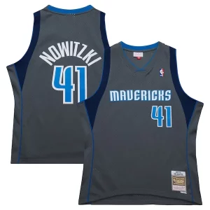 Dirk Nowitzki Dallas Mavericks 2003/04 Hardwood Classics Swingman Eye - catching Jersey Gray Must - Have for Jerseys Lovers