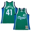 Dirk Nowitzki Gorgeous Dallas Mavericks 2004/05 Hardwood Classics Authentic Jersey Green for Basketball Enthusiasts