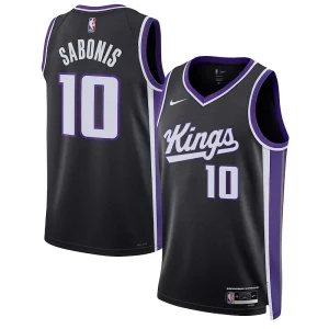 Domantas Sabonis Sacramento Kings Nike Unisex Chic Swingman Jersey Association Edition Black Must - Have for Jerseys Lovers