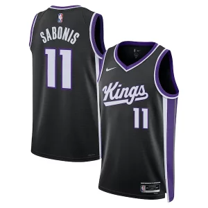 Domantas Sabonis Sacramento Kings Nike Unisex Gorgeous Swingman Player Jersey Icon Edition Black Perfect for Game Day