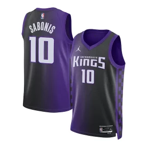 Domantas Sabonis Trendy Sacramento Kings Jordan Brand Unisex Swingman Jersey Statement Edition Purple Ideal for Collectors