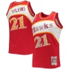 Dominique Wilkins Atlanta Hawks 1986/87 Hardwood Classics NBA 75th Anniversary Diamond Chic Swingman Jersey Red Perfect for Game Day