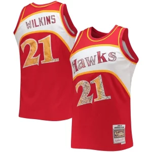 Dominique Wilkins Atlanta Hawks 1986/87 Hardwood Classics NBA 75th Anniversary Diamond Chic Swingman Jersey Red Perfect for Game Day