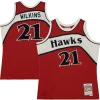 Dominique Wilkins Atlanta Hawks 1986/87 Premium Hardwood Classics Off Court Swingman Jersey Red Perfect for Game Day