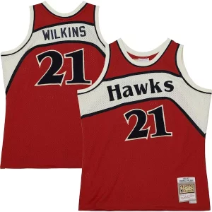 Dominique Wilkins Atlanta Hawks 1986/87 Premium Hardwood Classics Off Court Swingman Jersey Red Perfect for Game Day