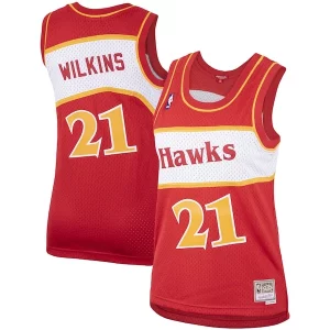 Dominique Wilkins Atlanta Hawks Women's Chic Hardwood Classics Swingman Jersey Red Perfect for Game Day