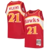 Dominique Wilkins Atlanta Hawks Youth 1986/87 Hardwood Eye - catching Classics Swingman Throwback Jersey Red for Basketball Enthusiasts