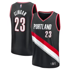Donovan Clingan Premium Portland Trail Blazers 2024 NBA Draft Fast Break Player Jersey Icon Edition Black for Basketball Enthusiasts