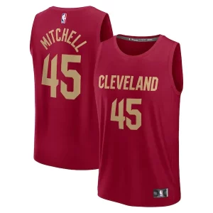 Donovan Mitchell Cleveland Cavaliers Gorgeous Youth Fast Break Replica Player Jersey Icon Edition Wine Must - Have for Jerseys Lovers