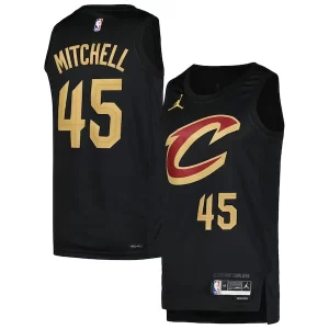 Donovan Mitchell Cleveland Cavaliers Jordan Stylish Brand Swingman Player Jersey Statement Edition Black Perfect for Game Day