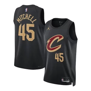 Donovan Mitchell Cleveland Cavaliers Jordan Stylish Brand Unisex Swingman Jersey Statement Edition Black Great for Fans