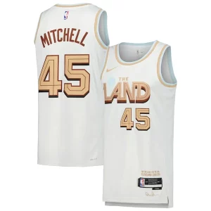 Donovan Mitchell Cleveland Cavaliers Nike Swingman Chic Player Jersey City Edition White Ideal for Collectors