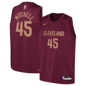 Donovan Mitchell Cleveland Cavaliers Nike Youth Swingman Jersey Eye - catching Icon Edition Wine for Basketball Enthusiasts