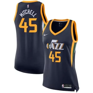 Donovan Mitchell Utah Jazz Premium Nike Women's Swingman Jersey Icon Edition Navy Ideal for Collectors