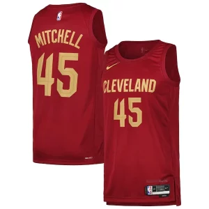 Donovan Unique Mitchell Cleveland Cavaliers Nike Swingman Player Jersey Icon Edition Wine Great for Fans