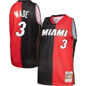 Dwyane Wade Miami Heat Hardwood Premium Classics 2005/06 Split Swingman Jersey Black/Red Great for Fans