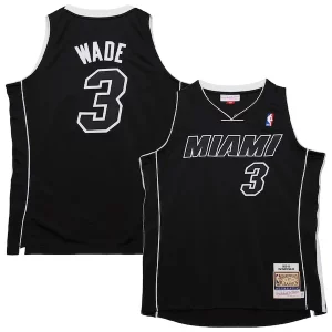 Dwyane Wade Miami Heat Unique 2011/12 Hardwood Classics Authentic Jersey Black Perfect for Game Day
