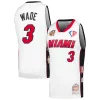 Dwyane Wade Miami Heat Unisex Hall of Fame Class of 2023 Throwback Stylish Swingman Jersey White for Basketball Enthusiasts