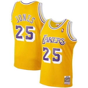 Ed Jones Los Angeles Lakers 1994/95 Hardwood Classics Premium Swingman Jersey Gold Perfect for Game Day